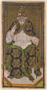 The Pope, facsimile of a tarot card from the 